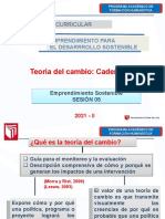 Teoría Del Cambio: Cadena Causal: Experiencia Curricular