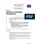 M1-Overview of Strategic Management