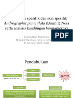 Standarisasi Spesifik Dan Non Spesifik Andrographis Paniculata 2018