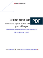 Khutbah Jumat Terbaru Pendidikan Agama Solusi Terbaik Generasi Bangsa