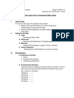 Semi Detailed Lesson Plan in Fundamental Motor Skills