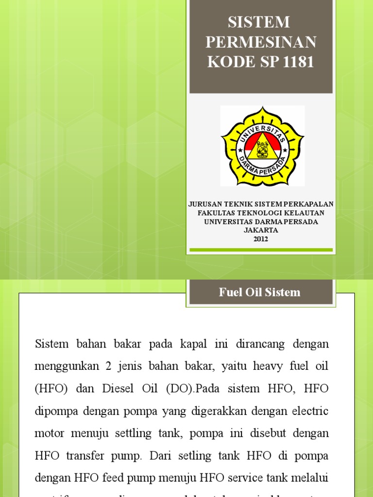 Materi 10. Fuel Oil System Process PDF