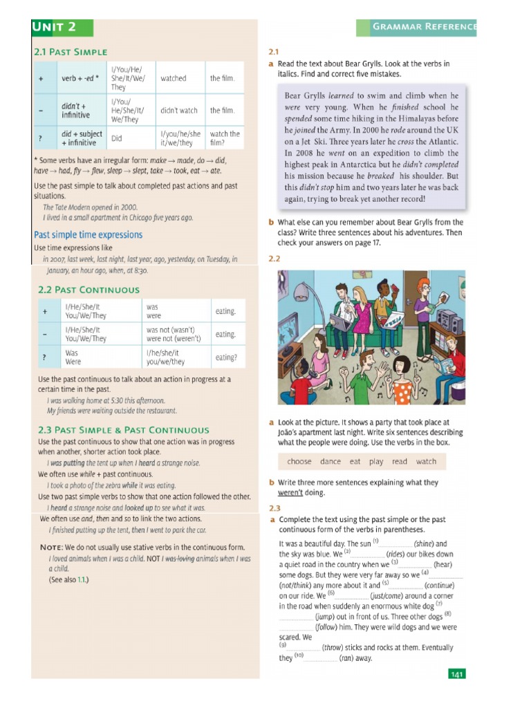 Grammar Reference Unidad 2 | PDF