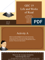 GEC 19 Life and Works of Rizal: BSN 4B Group 3