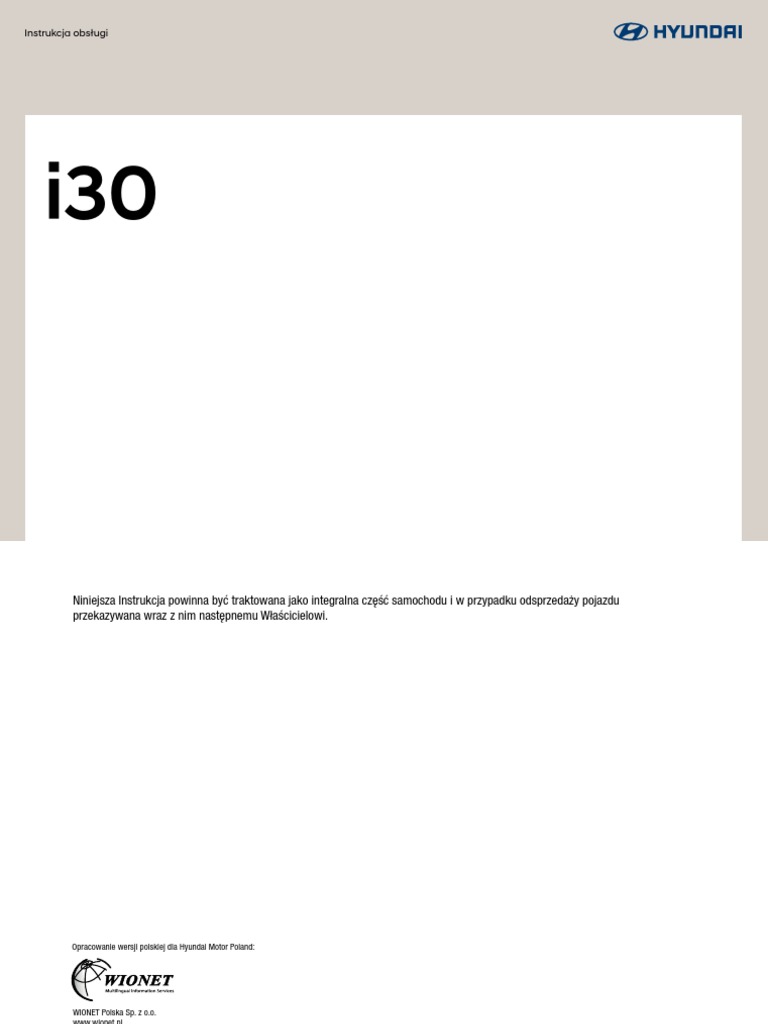 Hyundai I30 2012 Instrukcja Obsługi Pdf