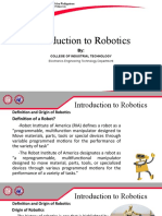 Introduction To Robotics: College of Industrial Technology
