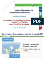 UNECE Strategy For Education For Sustainable Development: Education and Training in The Republic of Azerbaijan