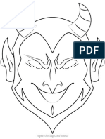 Devil Mask Outline Paper Craft