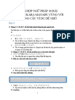 TỔNG HỢP NGỮ PHÁP 10 BÀI CHUUKYUKARA MANABU CÙNG VỚI NHỮNG CÂU VÍ DỤ TÂM ĐẮC