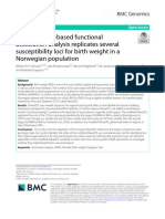 A Fast Wavelet-Based Functional Association Analysis Replicates Several Susceptibility Loci For Birth Weight in A Norwegian Population