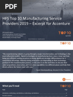 HFS Top 10 Manufacturing Service Provider - Ranks Accenture Leader - 2019