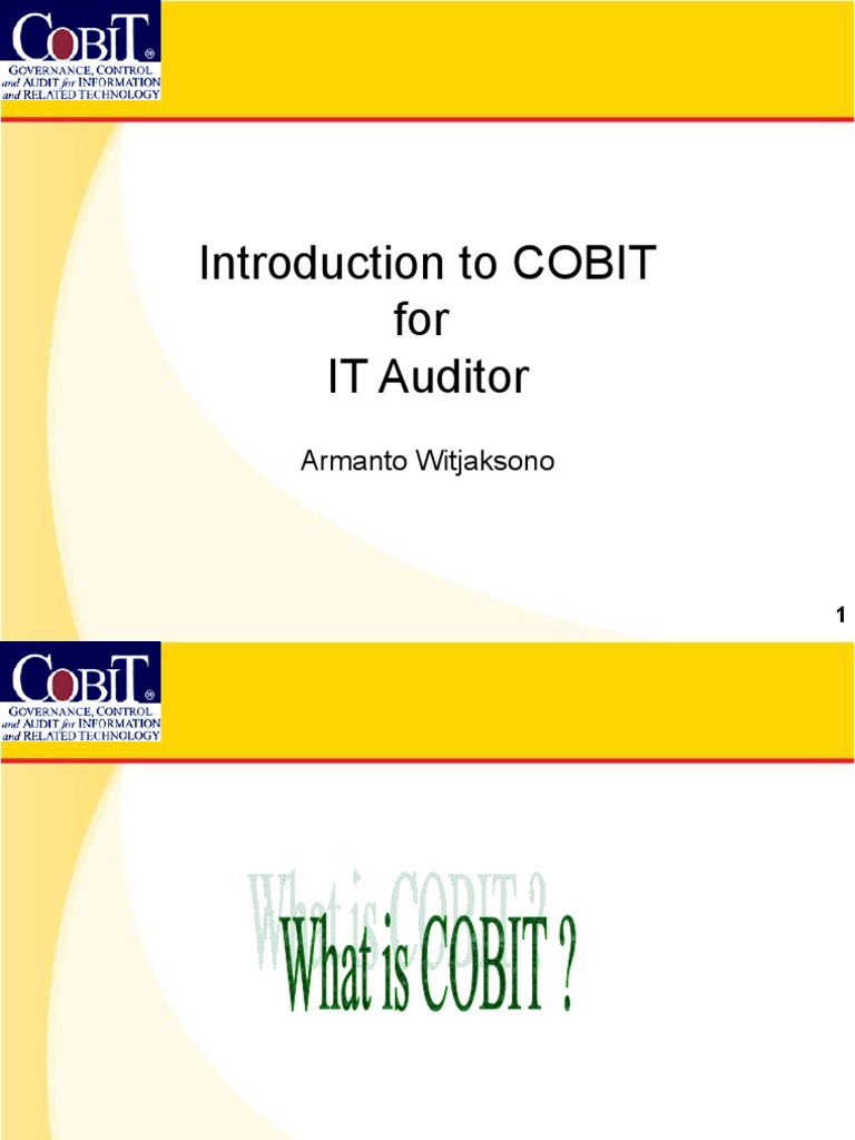 COBIT Framework for IT Auditors | PDF | Cobit | Internal Audit