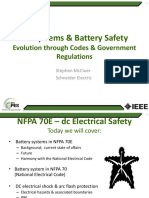 DC Systems & Battery Safety: Evolution Through Codes & Government Regulations