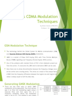 GSM Vs CDMA Modulation Techniques: by Rohan Vanani (U18EC003) Professor: Dr. Upena Dalal