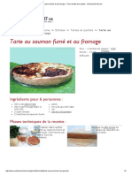 Tarte Au Saumon Fumé Et Au Fromage - Fiche Recette Avec Photos - MeilleurduChef