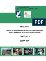 COSTA RICA: Manual de Oportunidades de Mercado Viables y Factibles para La MIPYME Del Sector Pesquerías Sostenibles