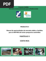 COSTA RICA: Manual de Oportunidades de Mercado Viables y Factibles para La MIPYME Del Sector Pesquerías Sostenibles