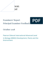 Examiners' Report Principal Examiner Feedback October 2018