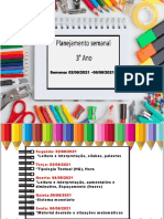 Planejamento Semanal 3 Ano Ensino Fundamental