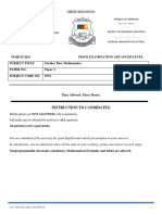 A Level PMMS P2 2021