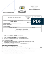 GCE ADDITIONAL MATHEMATICS MOCK EXAM