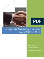 Mergers and Acquisitions in India 2006-2010
