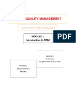 Total Quality Management: Supplementary Materials