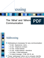 Addressing: The What' and Where' of Communication