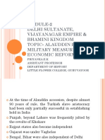 Module-2 Delhi Sultanate, Vijayanagar Empire & Bhamini Kingdom Topic-Alauddin Khilji - Military Measures and Economic Reforms