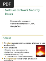 Notes On Network Security Issues: From Security Courses At: Stern School of Business, NYU Georgia Tech