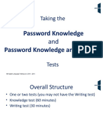 Taking The Password Knowledge and Writing Test April 2016