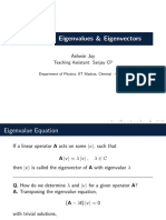 Lecture 6: Eigenvalues & Eigenvectors: Ashwin Joy