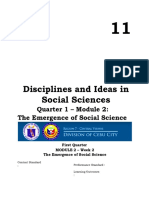 The Emergence of Social Sciences