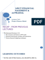 Lecture 6 and 7 Project Finance Model 1