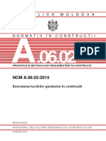 NCM - A.06.02-2015 Executarea Lucrarilor Geodezice in Constructii