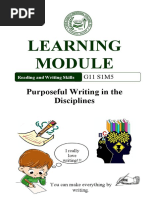 Learning: Purposeful Writing in The Disciplines