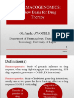 Pharmacogenomics: A New Basis For Drug Therapy: Olufunsho AWODELE