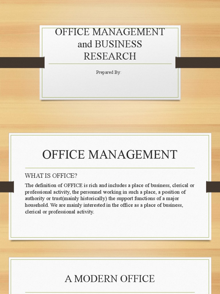 Office Management and Business Research | PDF | Knowledge | Information