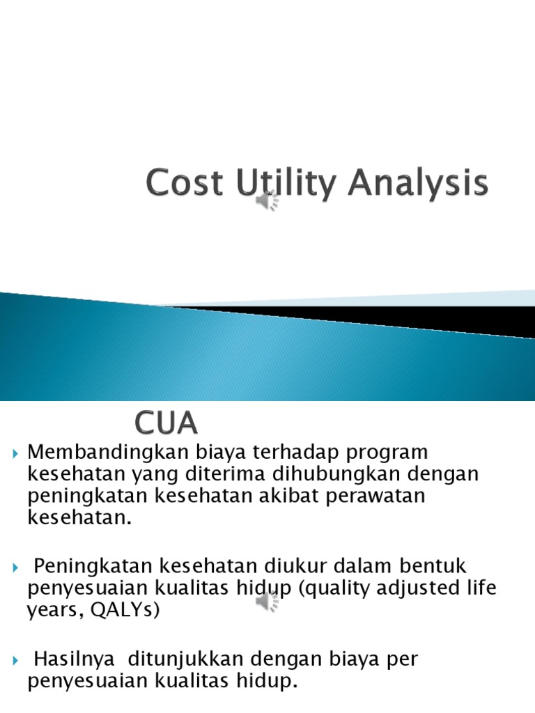 Analisis Cost Utility dalam Kesehatan | PDF