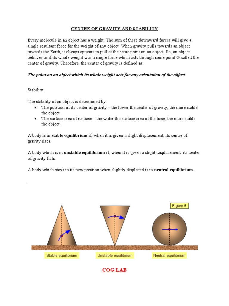 Center of Gravity and Moments | PDF | Force | Center Of Mass