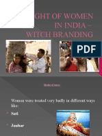 Plight of Women in India - Witch Branding and Lack of Education