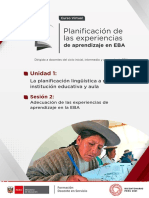 Planificación de Las Experiencias: Unidad 1