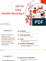 W1D2 Introduction To Community Health Nursing I