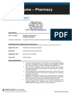 Sample Pharmacist Resume PDF