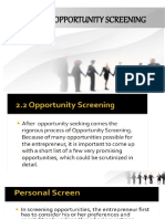 Screen market opportunities