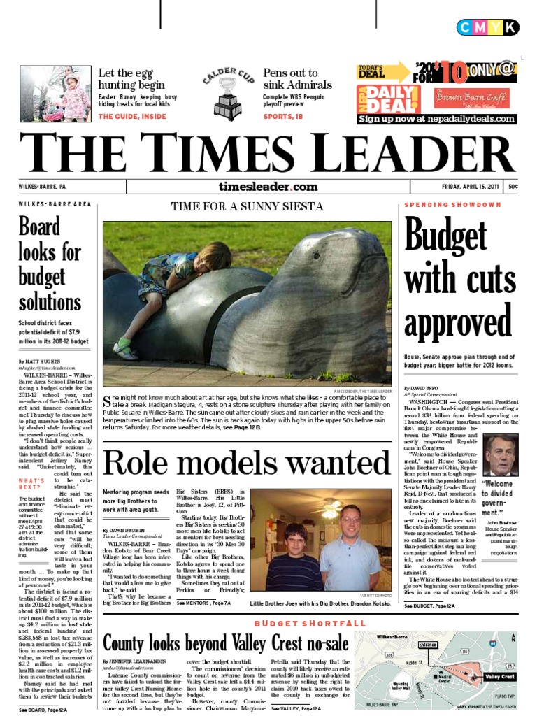 Times Leader 04-15-2011, PDF, Wilkes Barre