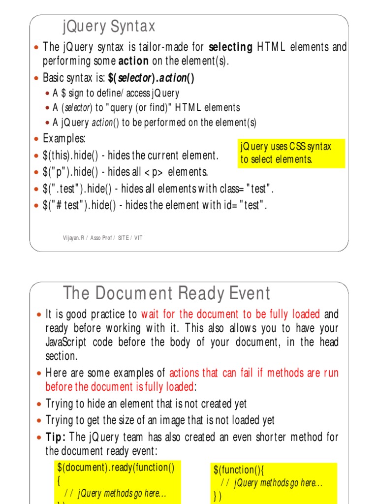 An In-Depth Guide to jQuery Syntax, Selectors, Events and Animations ...