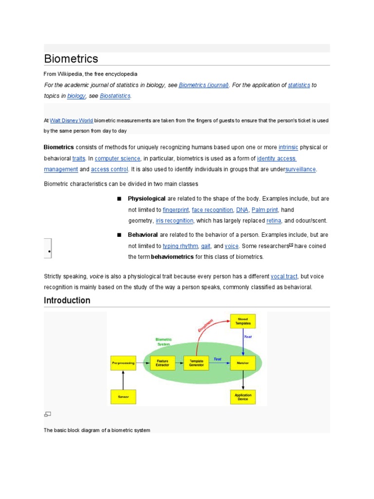 Understanding Biometric Systems and Applications | PDF | Biometrics ...