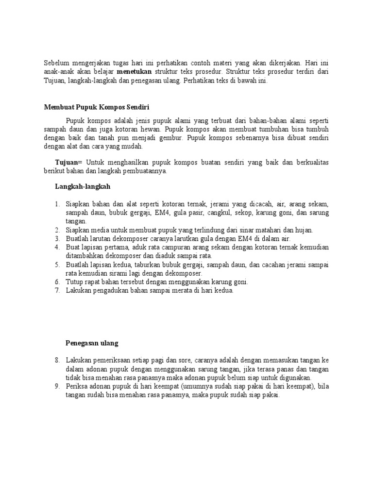 Contoh Teks Prosedur | PDF