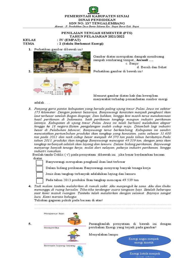 Persiapan PTS Tema 2 Kelas 4 SD: Panduan Lengkap dengan Contoh Soal dan Pembahasan Mendalam